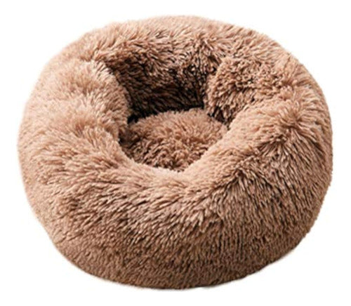Modern Round Plush Bed for Cats and Small Dogs - Bodiseint - Moderna Cama Redonda De Felpa Suave
