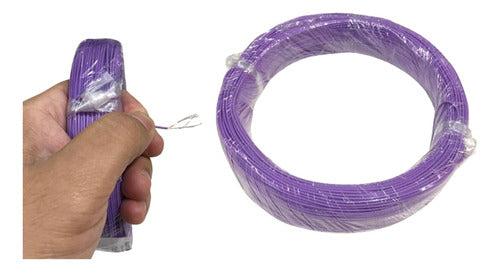 Cabinho Flexivel. 24awg =0,20mm Violeta Rolo C/100mts 6