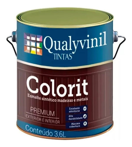 Qualyvinil Premium Enamel Paint for Wood and Iron - Gloss Finish 0.9L 0