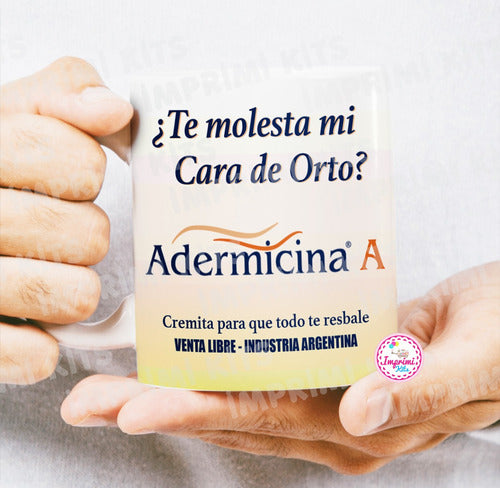 Imprimi Kits Plantilla Adermicina Cara Orto Meme Sublimar Taza Sublimacion 0