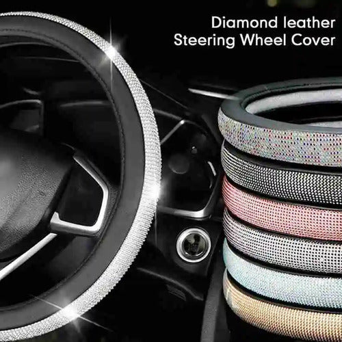 Shiny Silver with Red Steering Wheel Cover 38cm Oregon Brand 4