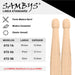 Sambys Pack of 5 Standard 5A Wooden Tip Drumsticks 1