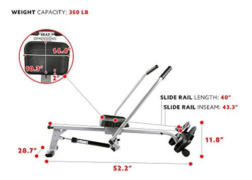 Sunny Health & Fitness SF-RW5639 Full Motion Rower 4