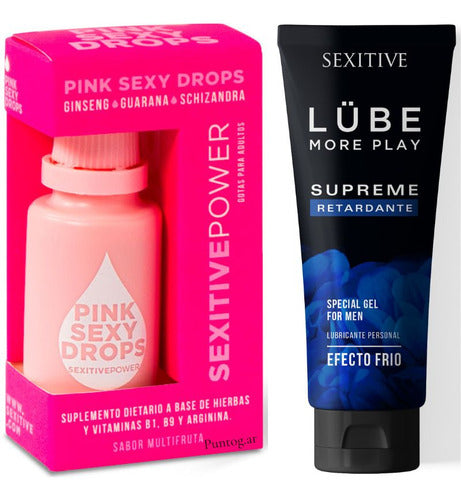 Sexitive Gel Lubricant 130ml + Gift Pink Sexy Drops 6