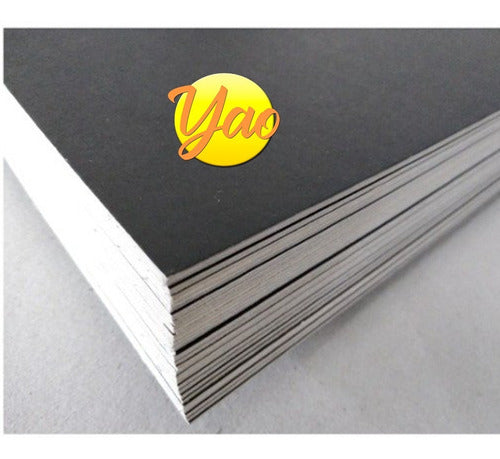 Black Mounted Cardboard 70x100 1.2mm Thickness 0