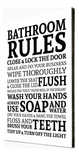 Laminas Argentina Modern Bathroom Rules Wall Art 0