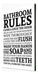 Laminas Argentina Modern Bathroom Rules Wall Art 0