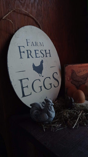 Granja Las Violetas Fresh Eggs Sign 1