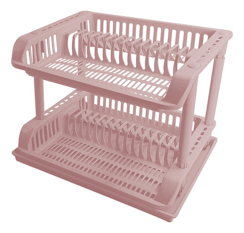 Detachable 2-Tier Plastic Drainer with Tray 7