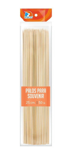 Palitos Para Brochette Souvenir Ezco 25cm X 50 Unidades 0