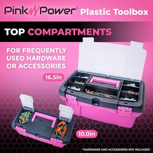 Pink Power Pink Tool Box Para Mujer - Caja Organizadora De C 1