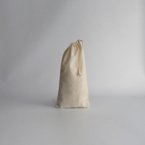 Pack of 25 Eco-Friendly Cotton Canvas Drawstring Bags 15x35cm - Plain Souvenirs Packaging 1