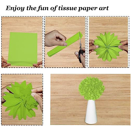 Undemouc Green Tissue Paper 100 Sheets 50x35cm 5