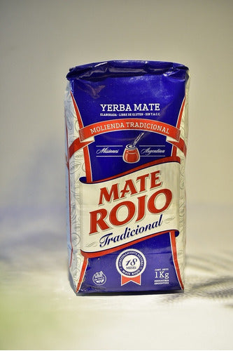 Mate Rojo Combo Yerba Mate - 8x1kg + 10x500g (13kg) + Surprise Gift 4