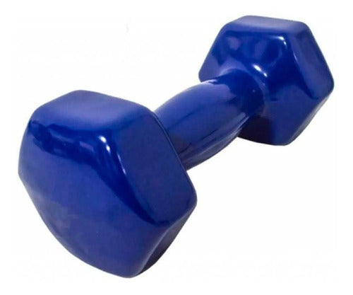 KRV Hexagonal Rubber-Coated Dumbbell 3 Kg Pilates En3x 2