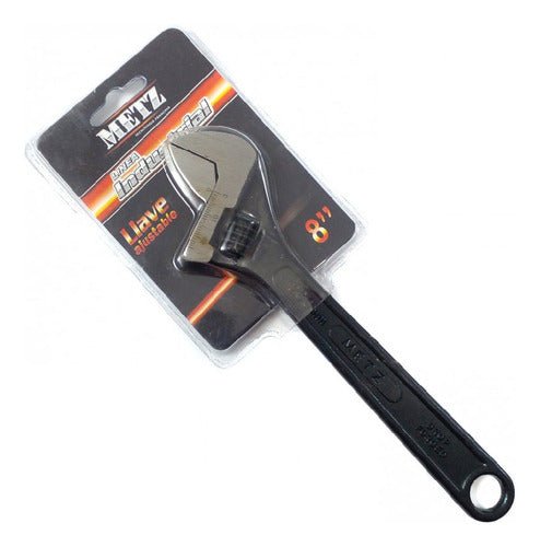 Metz Industrial Adjustable Phosphatized Wrench 8 Inches 0