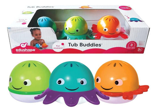 Edushape Tub Buddies, 3 Toys - Toddler Bath Toys Strainers 0