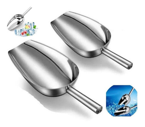 Galario Ice Spoon Scoop for Cocktail Grains Stainless Steel x2 0