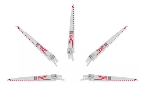 Milwaukee Hojas Para Sierra Sable 150 Mm P/Madera - 5 Piezas 0