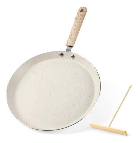 Zalnuuk Crepe Pan, 10-Inch Dosa Pan with Spreader 0