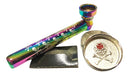 Kit Pipe (cachimbo) Metal E Vidro+dichavador Metal+5telinhas 0