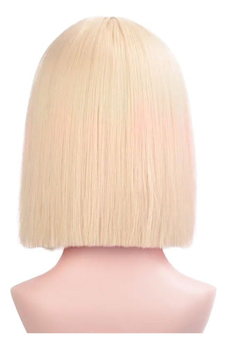 Italian Hair Natural-Like Wig Medium Length 40cm Platinum Blonde 5