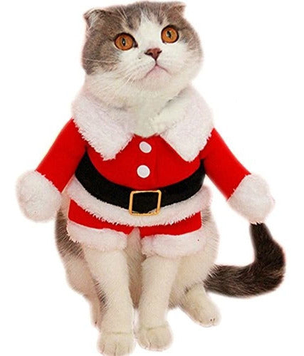 Bolbove Santa Claus Costume for Small Dogs and Cats - Christmas Outfit 0