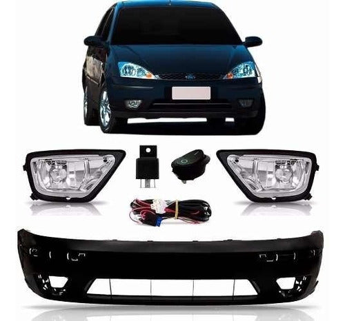 Parachoque Focus 2004 2005 2006 2007 Com Kit Farol Milha 0