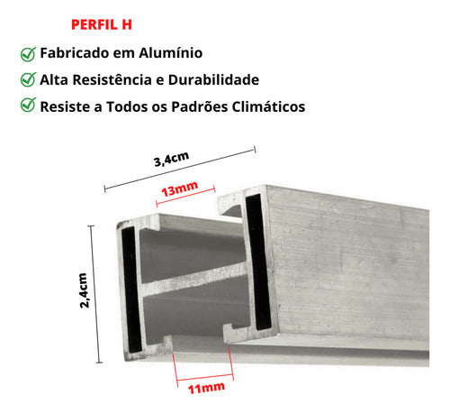 Kit Estrutura Suporte 03 Placas Solar Telha Colonial 1,20m 7