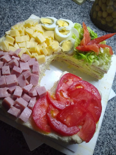 Torta Salada De Miga Letra Num C/picada Mataderos Alodewilly 2