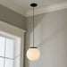 Modern Hanging Globe Pendant Lamp LED Compatible 1 Light Small 3