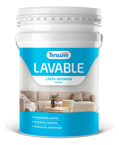 Tersuave Washable Eggshell Interior Latex Paint White 20 Lt 0