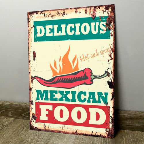 Puerta3 Chapa Retro Vintage Cartel Cuadro Decorativo Cocina Mex001 0