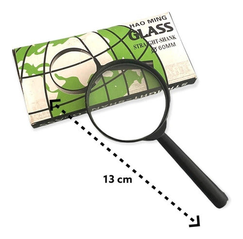 Set of 3 Glass 60mm Black Handheld Magnifying Glasses 1