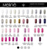 De Uñas Kit 5x Semi-Permanent Nail Polishes + Base and Top Meliné 5