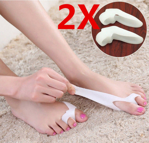 BrandName 2pcs Thumb Valgus Silicone Gel Foot With Two Holes 1