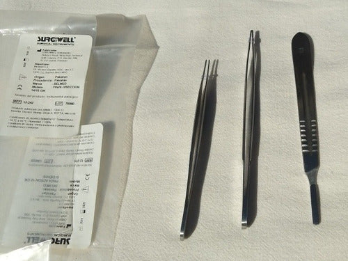 Surgical Stainless Steel Tweezers, Brussels, and Scalpel Handle Set 2