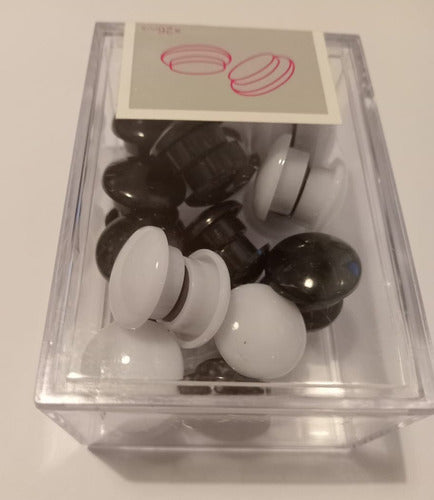 Assorted Round Magnetic Push Pins x 26 + Acrylic Box 3