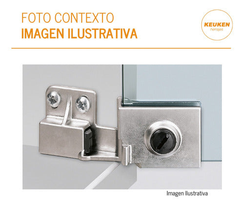 Juego Bisagra Central Para Vidrio Mueble Vitrina 4 A 5mm Par 1