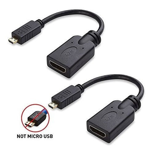 El Cable Importa 2 Paquetes De Adaptador De Micro Hdmi A Hdm 1