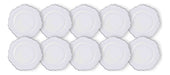 Kit 10 Un Sousplat De Chá Branco Com Prata  25cm Rafimex 0