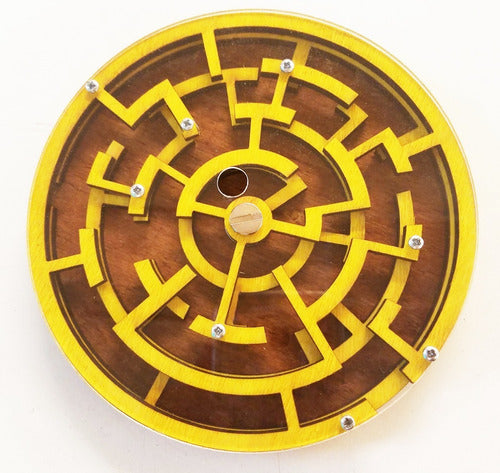 M & F Labyrinth Wooden Skill Game 0