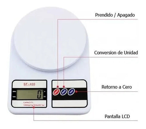 Bye Digital Kitchen Scale SF-400 1 to 10kg Battery Operated 2