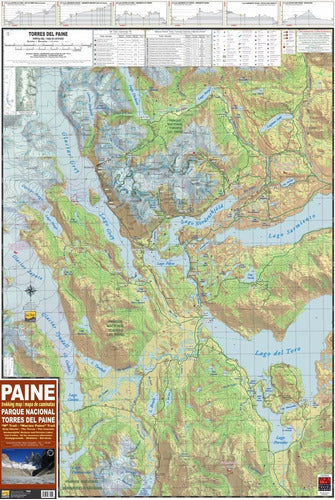 Chalten Outdoor Maps Mapa De Trekking Parque Nacional Torres Del Paine 1