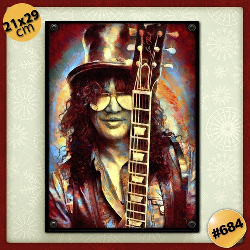 LaminasDecoupage #684 - Vintage Decorative Frame - Slash Guitar No Metal 1