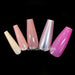 Paris Night Tips Coffin Ballerina Gel System Box X500 Pink Ultra Thin 1