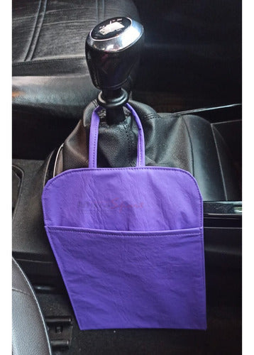 Black Steering Wheel Cover with Silver Strass + Violet Bag 4