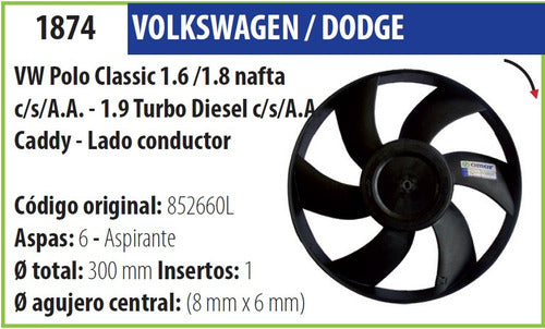 Omer VW Polo Fan Blade (Conductor) 0