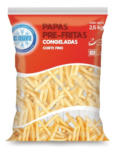 Crufi Frozen French Fries Cut Thin 2.5kg - Cold Market 0