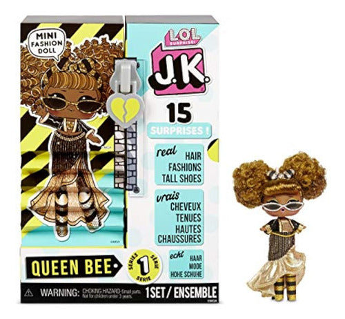 L.O.L. Surprise! JK Mini Fashion Doll Queen Bee with 15 Surprises 0